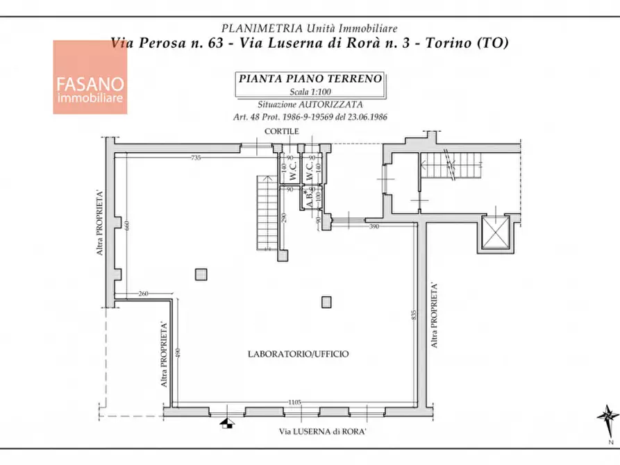 Immagine 22 di Ufficio in vendita  in Via Emanuele Luserna di Rorà a Torino