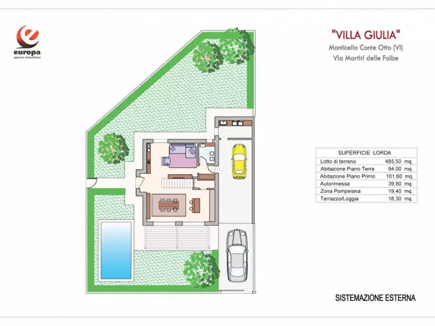Immagine 15 di Villa in vendita  in Via Martiri della Foibe a Monticello Conte Otto