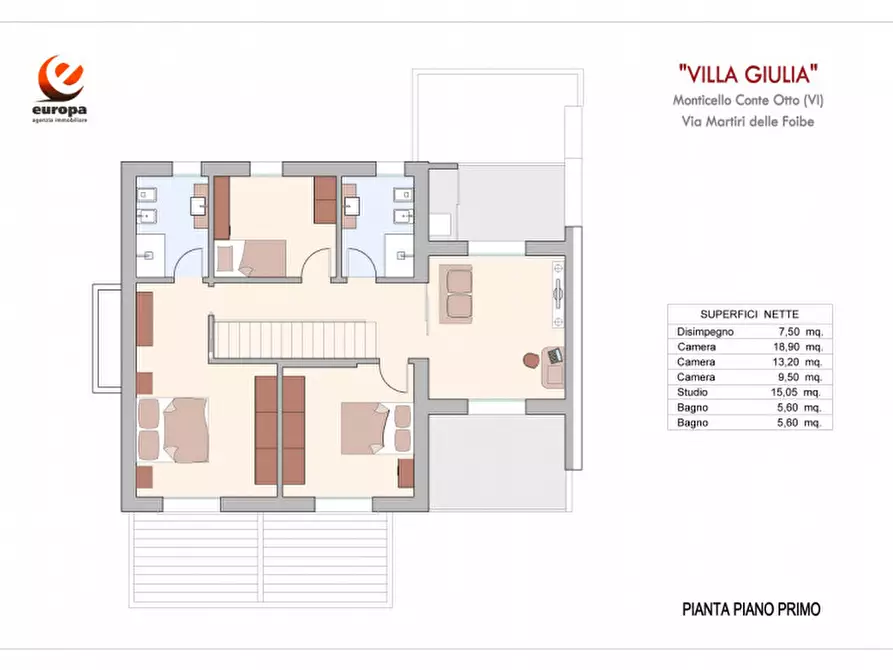 Immagine 17 di Villa in vendita  in Via Martiri della Foibe a Monticello Conte Otto