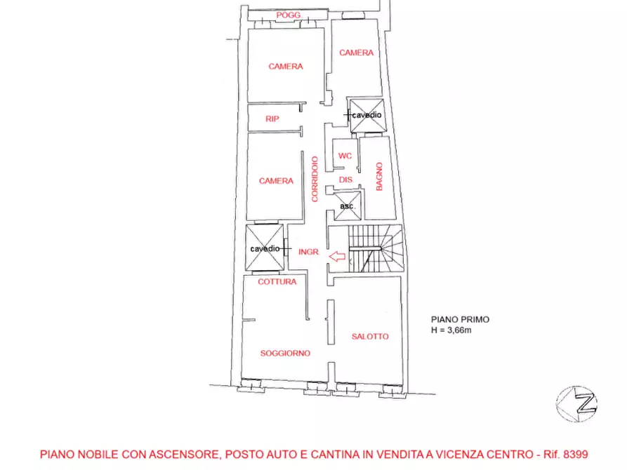 Immagine 25 di Appartamento in vendita  in Contrà Santi Apostoli a Vicenza