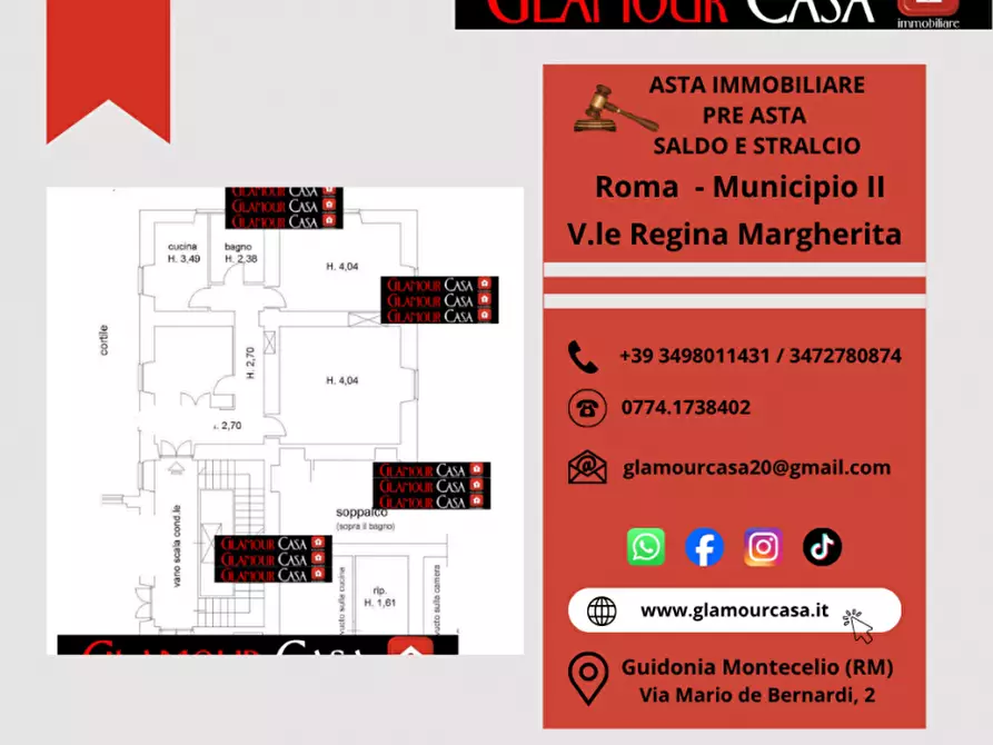 Immagine 20 di Appartamento in vendita  in V.le Regina Margherita a Roma