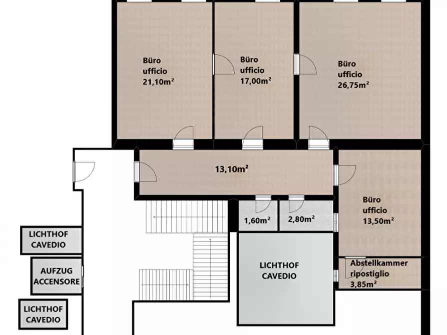 Immagine 11 di Ufficio in vendita  in Via Cassa di Risparmio - Sparkassenstraße a Bolzano