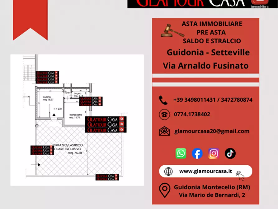Immagine 4 di Appartamento in vendita  in Via Arnaldo Fusinato a Guidonia Montecelio