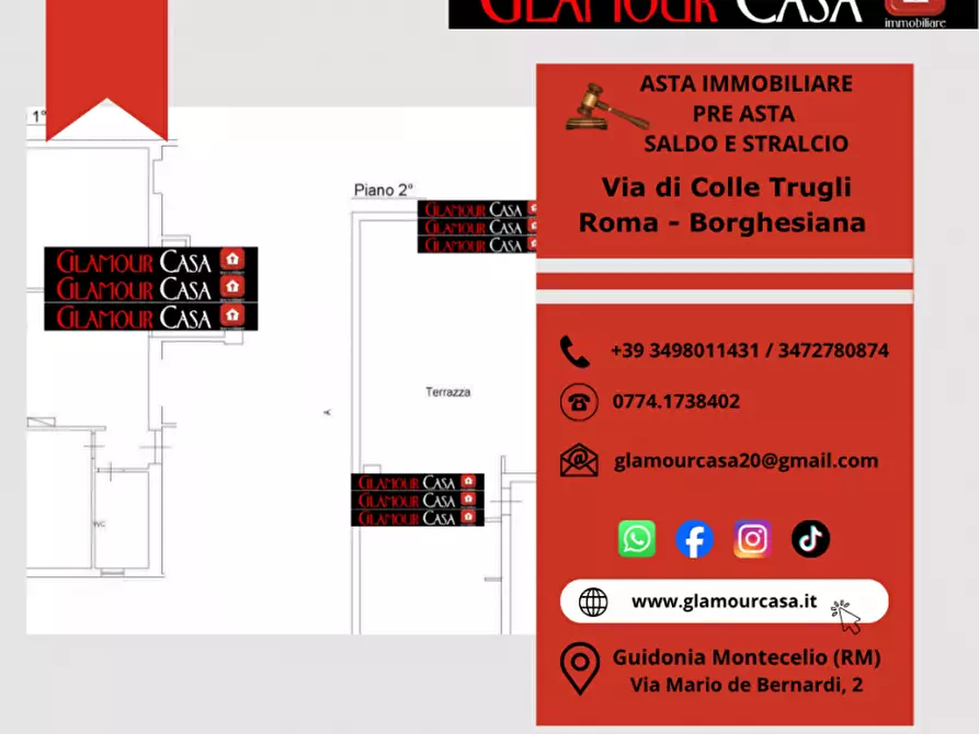 Immagine 7 di Appartamento in vendita  in Via di Colle Trugli a Roma