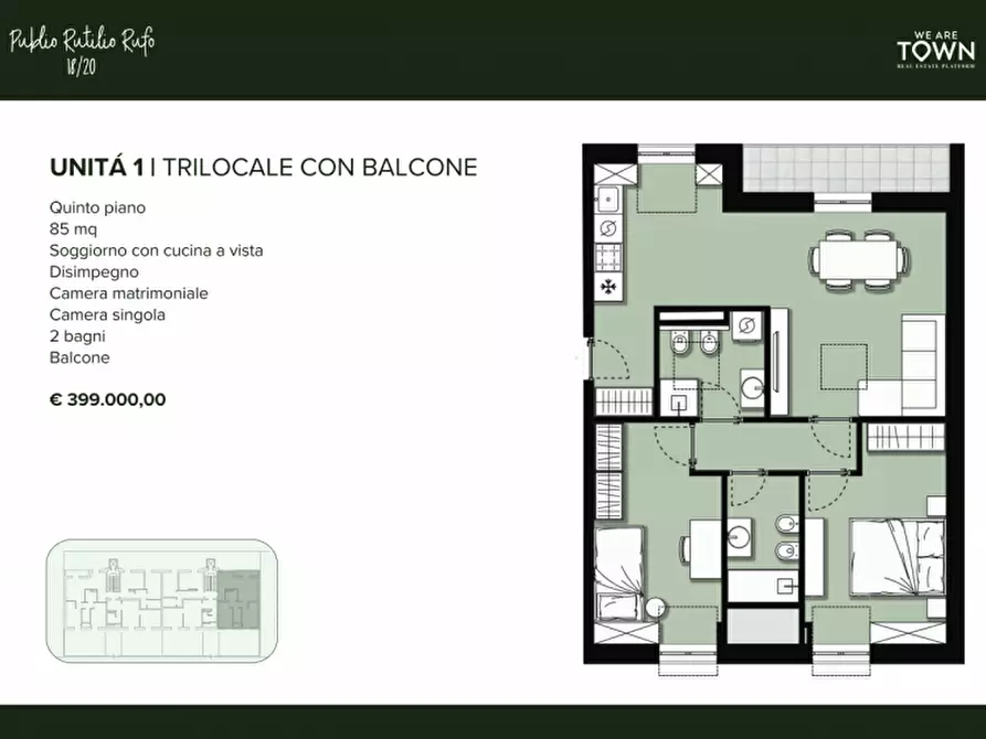 Immagine 7 di Appartamento in vendita  in Via privata Publio Rutilio Rufo 18 a Milano