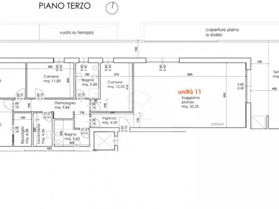 Immagine 13 di Attico in vendita  in Via Silvio Pellico a Ponte San Nicolò