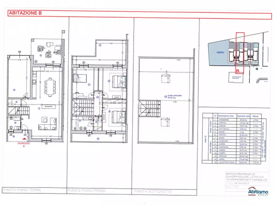 Immagine 2 di Casa quadrifamiliare in vendita  in Via Davide Franceschetti 9 a Monselice