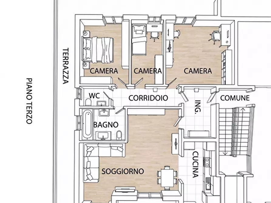 Immagine 14 di Appartamento in vendita  in Via Palestro a Padova