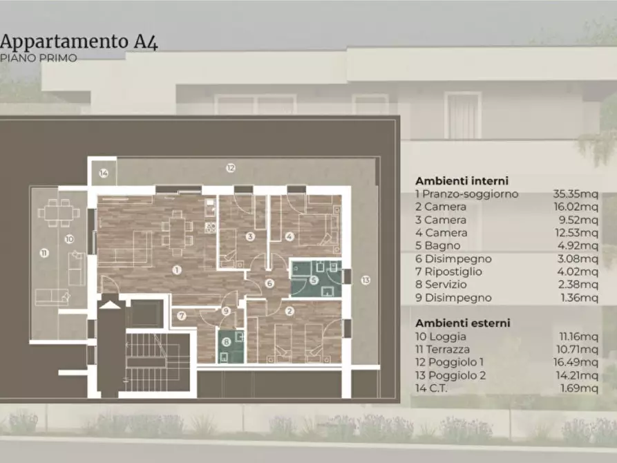 Immagine 5 di Appartamento in vendita  a Casalserugo