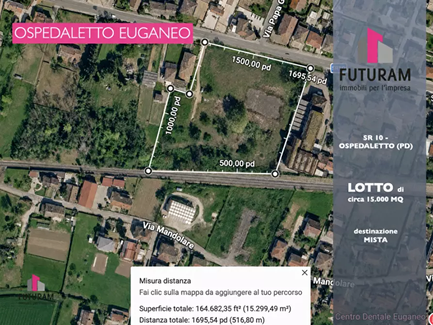 Immagine 1 di Terreno in vendita  in Via Padana Inferiore a Ospedaletto Euganeo