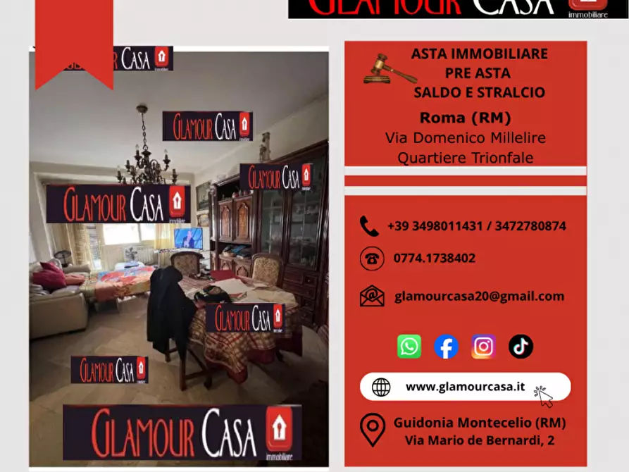 Immagine 3 di Appartamento in vendita  in Via Domenico Millelire a Roma