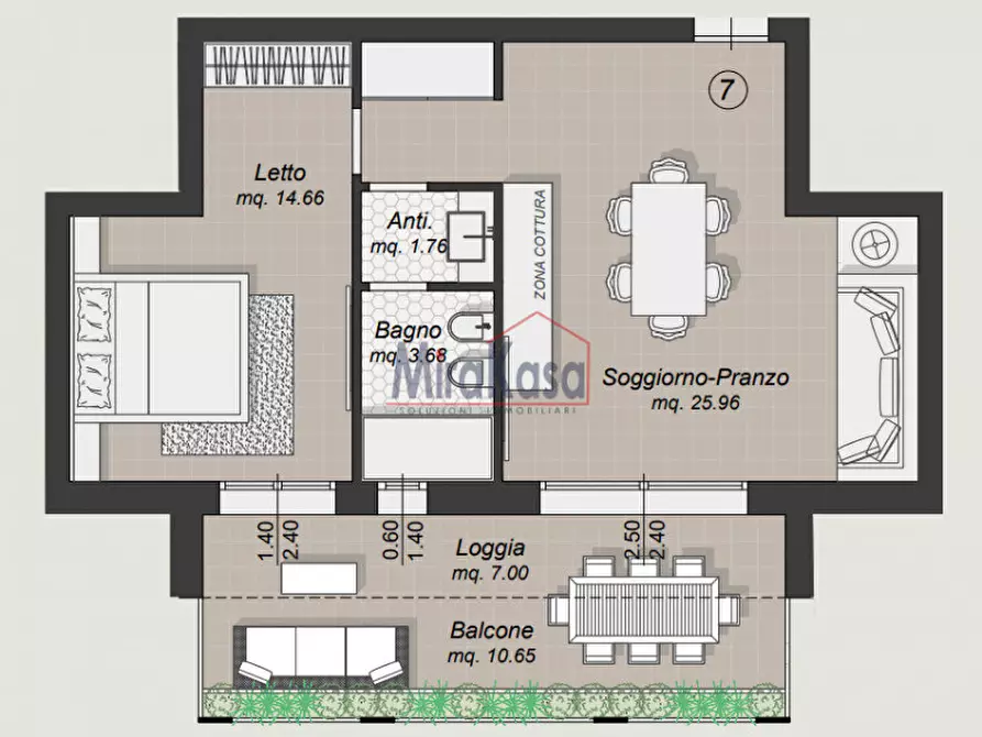 Immagine 8 di Appartamento in vendita  in Via Pinarella 153 a Cervia