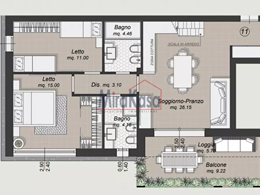 Immagine 7 di Appartamento in vendita  in Via Pinarella 153 a Cervia