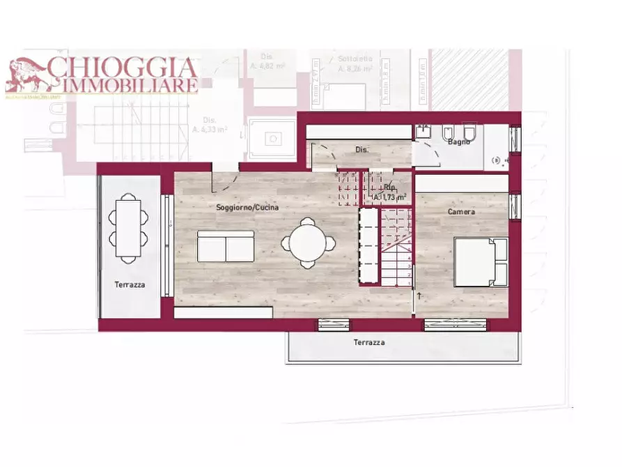 Immagine 6 di Appartamento in vendita  in via M. Polo 30/A a Chioggia