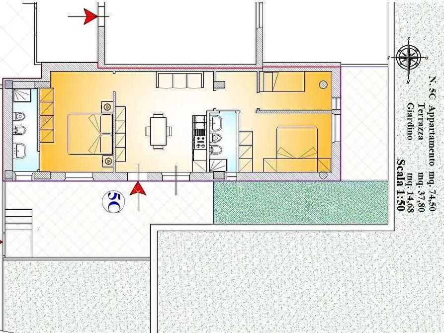 Immagine 3 di Appartamento in vendita  in Via Giuseppe di Vittorio a Martinsicuro