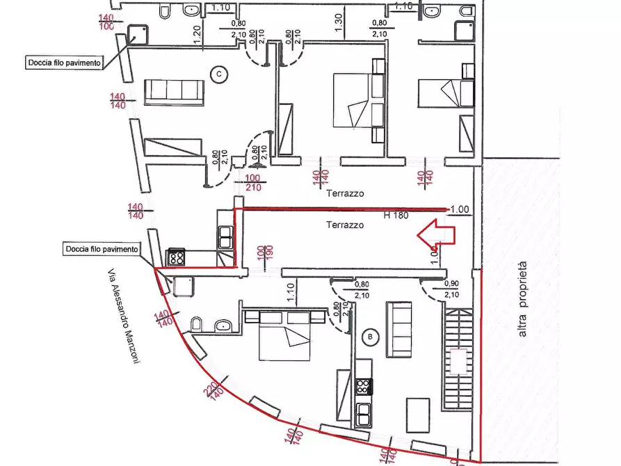 Immagine 14 di Appartamento in vendita  in via manzoni a Madone