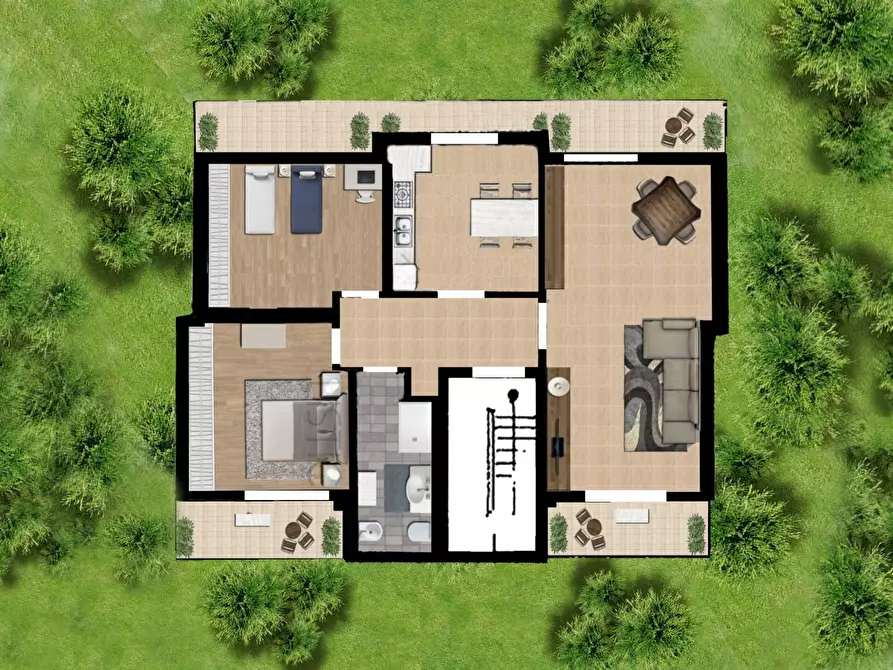 Immagine 2 di Villa in vendita  a Roncello