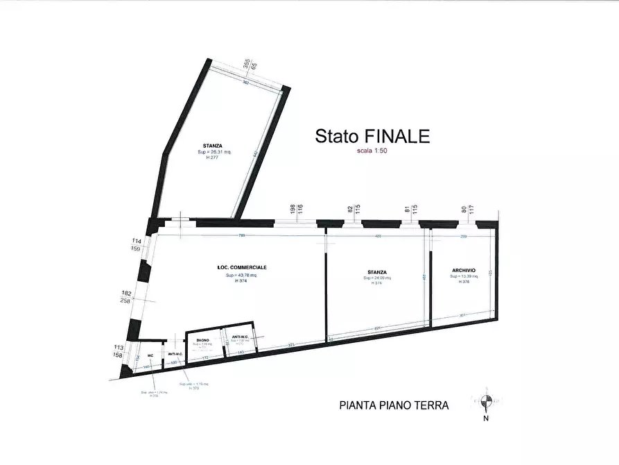 Immagine 25 di Locale commerciale in vendita  a Calcinaia