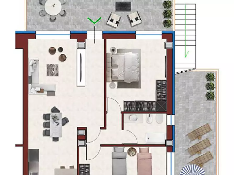 Immagine 3 di Appartamento in vendita  a Porto San Giorgio