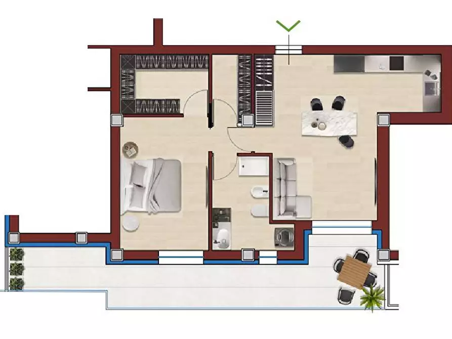 Immagine 3 di Appartamento in vendita  a Porto San Giorgio