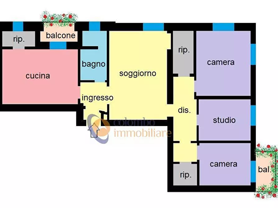 Immagine 2 di Appartamento in vendita  in viale Armando Diaz a Busto Arsizio