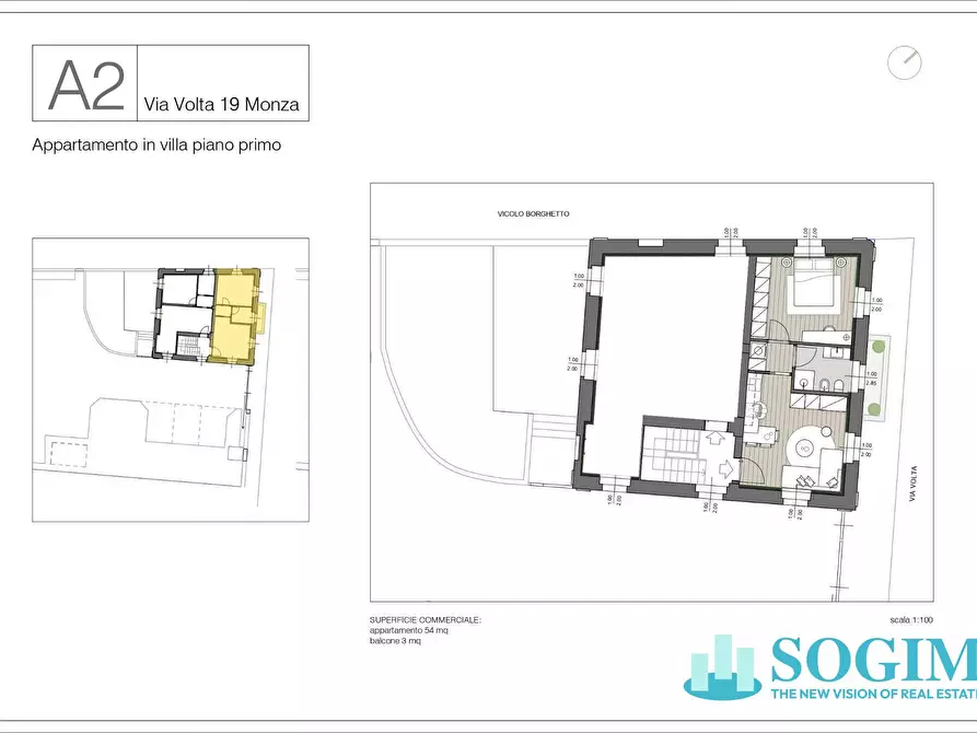 Immagine 11 di Appartamento in vendita  in Via Volta a Monza