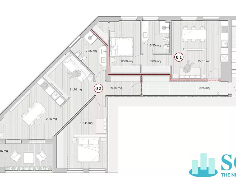 Immagine 22 di Appartamento in vendita  in via torriani a Como