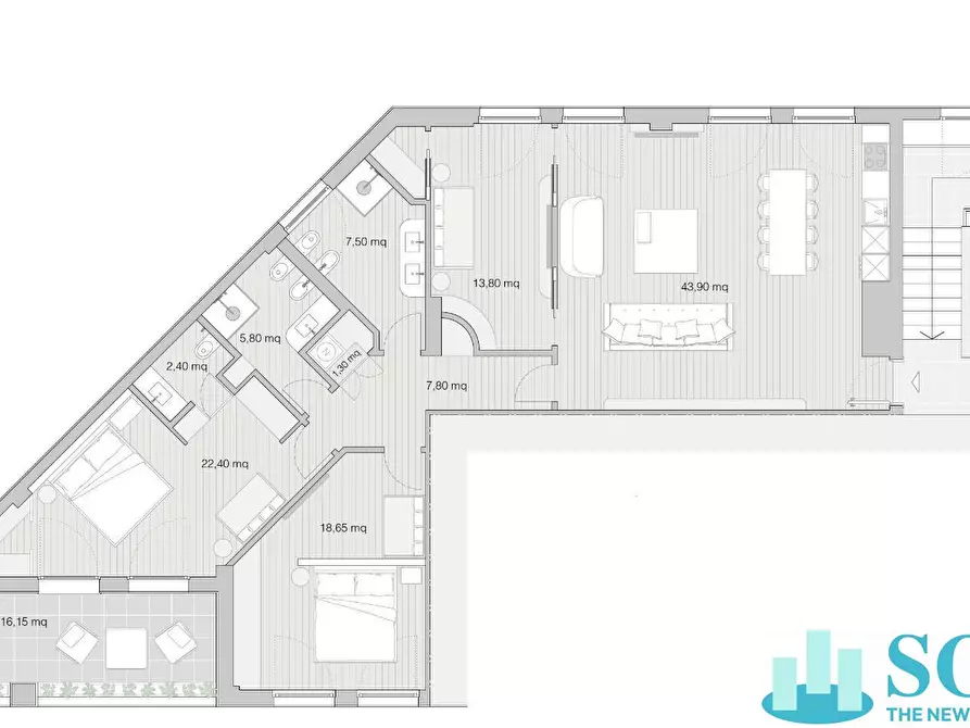 Immagine 21 di Appartamento in vendita  in via torriani a Como