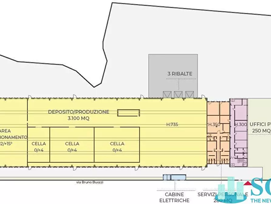 Immagine 7 di Capannone industriale in affitto  in buozzi a Melzo
