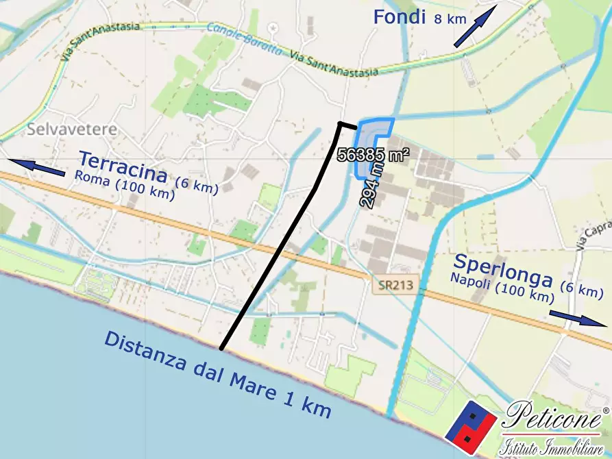 Immagine 2 di Terreno agricolo in vendita  in Via Guado a Fondi