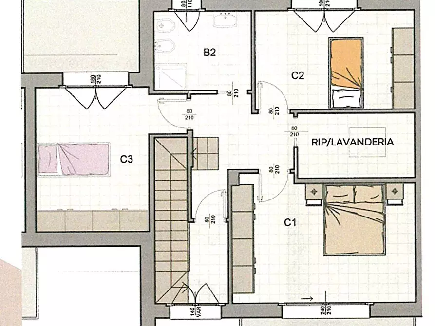 Immagine 13 di Villa in vendita  in via Generale dalla Chiesa a San Maurizio Canavese