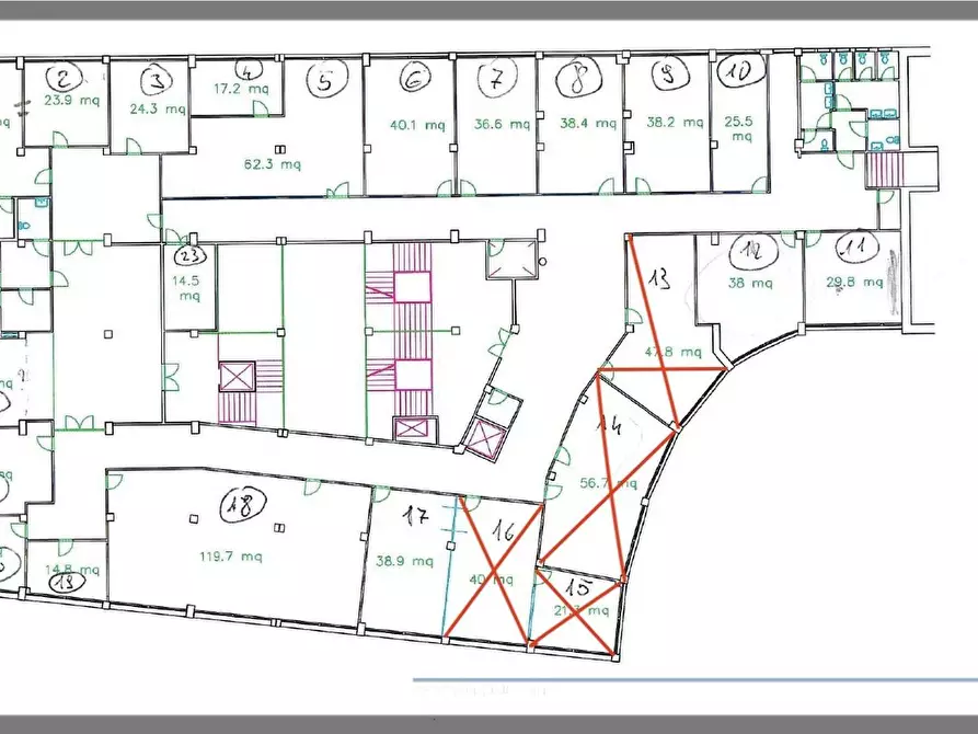 Immagine 11 di Ufficio in affitto  in Via Karl Ludwig Von Bruck a Trieste