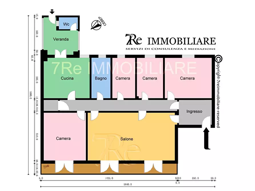 Immagine 2 di Appartamento in vendita  in Via Falsomiele a Palermo