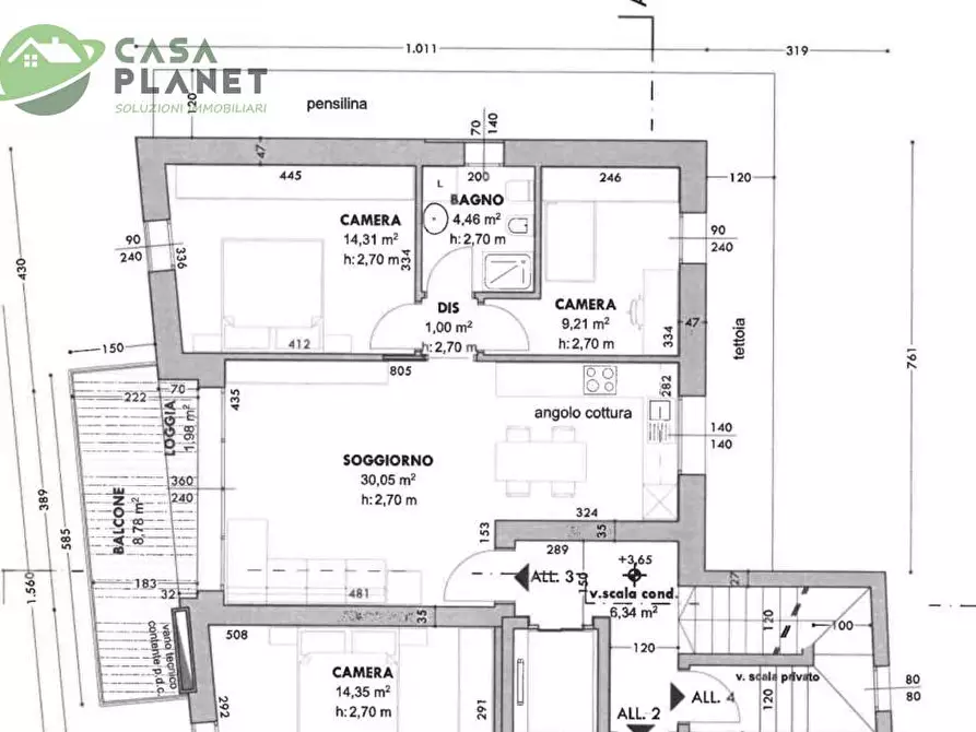 Immagine 2 di Appartamento in vendita  in VIA VANZO a Mogliano Veneto