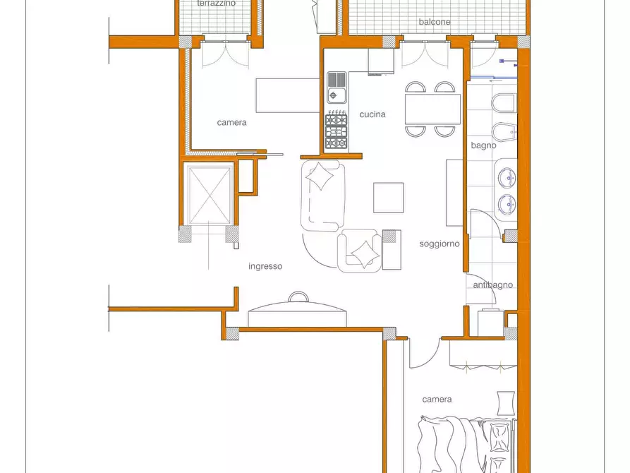 Immagine 29 di Appartamento in vendita  in Corso Racconigi a Torino