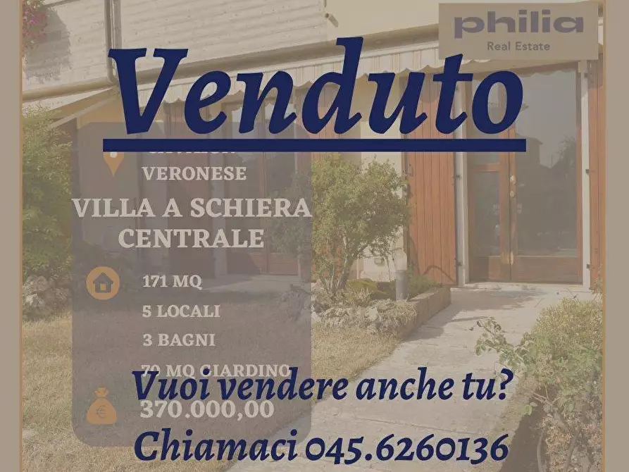Immagine 1 di Villetta a schiera in vendita  in via Palesega a Cavaion Veronese