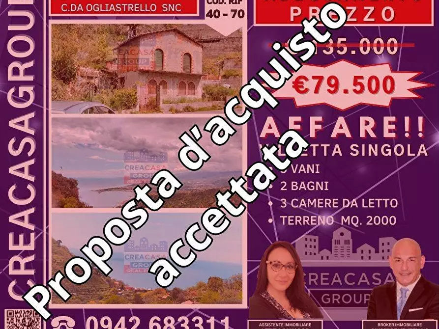 Immagine 1 di Villa in vendita  in ogliastrello a Castelmola