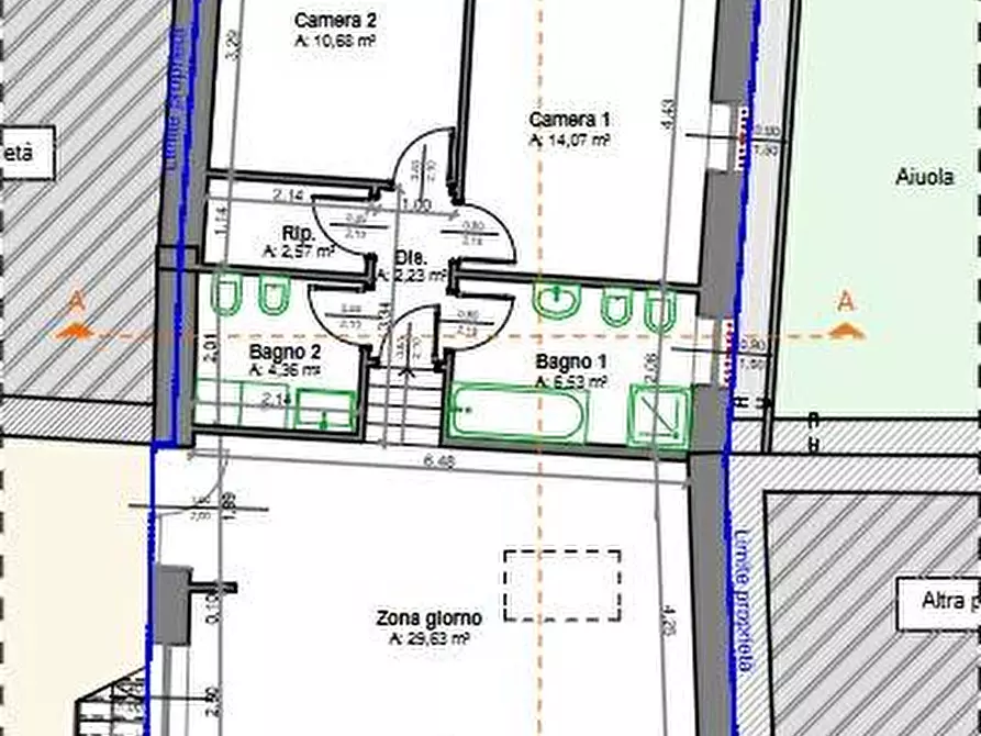 Immagine 3 di Appartamento in vendita  in via fermi a Trezzo Sull'adda