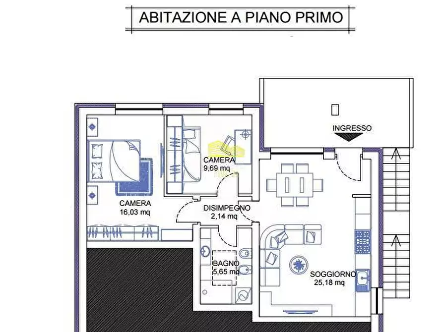 Immagine 3 di Appartamento in vendita  in VIA ARCHIMEDE a Osio Sopra
