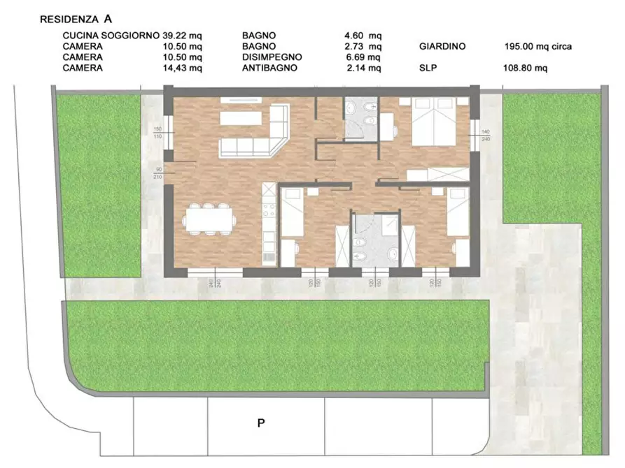Immagine 9 di Casa bifamiliare in vendita  in Via Monti Ortigara a Castrezzato