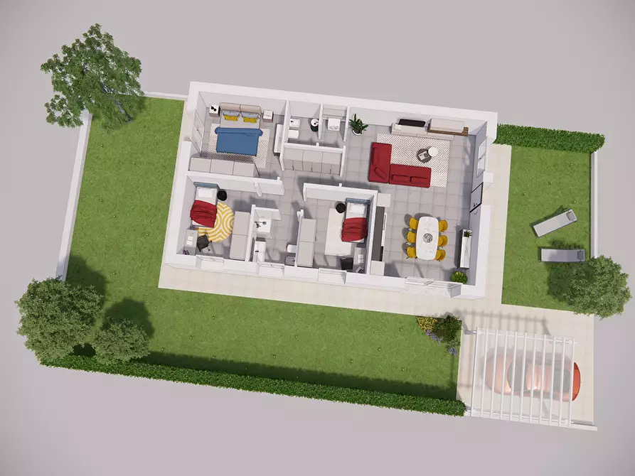 Immagine 6 di Casa bifamiliare in vendita  in Via Monti Ortigara a Castrezzato