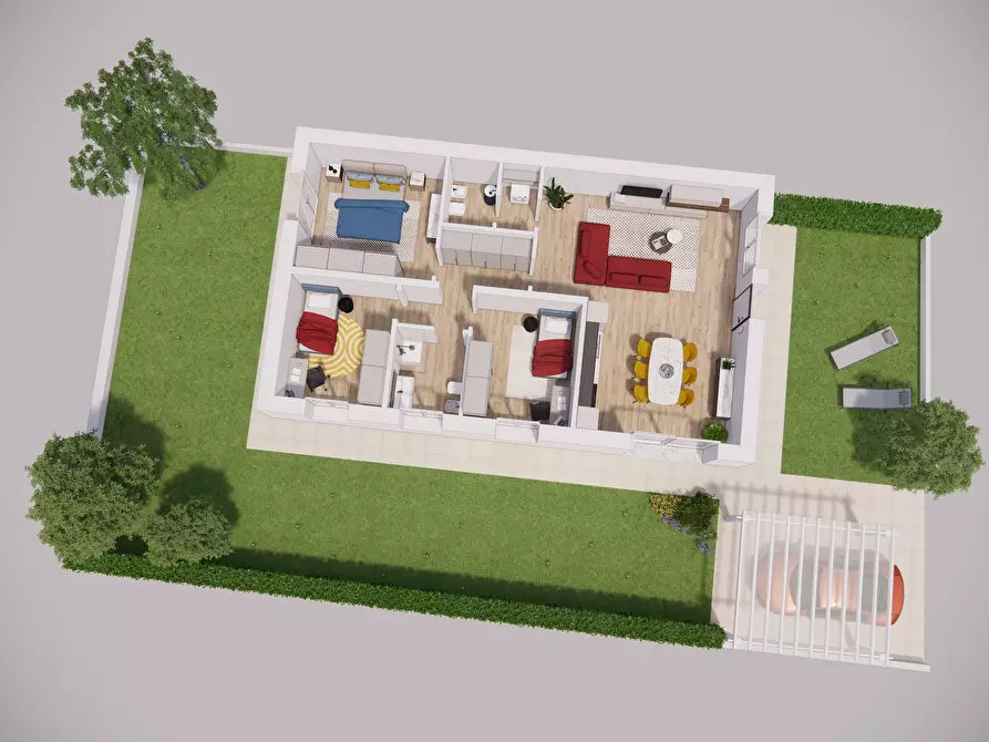 Immagine 7 di Casa bifamiliare in vendita  in Via Monti Ortigara a Castrezzato