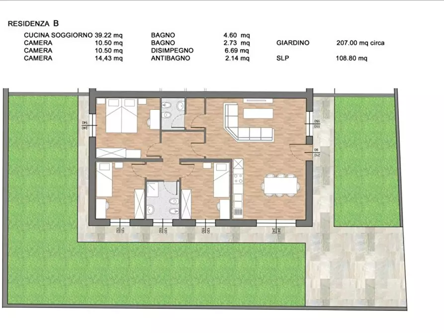 Immagine 10 di Casa bifamiliare in vendita  in Via Monti Ortigara a Castrezzato