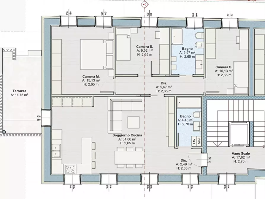 Immagine 8 di Appartamento in vendita  in Via Enrico Fermi a Asolo