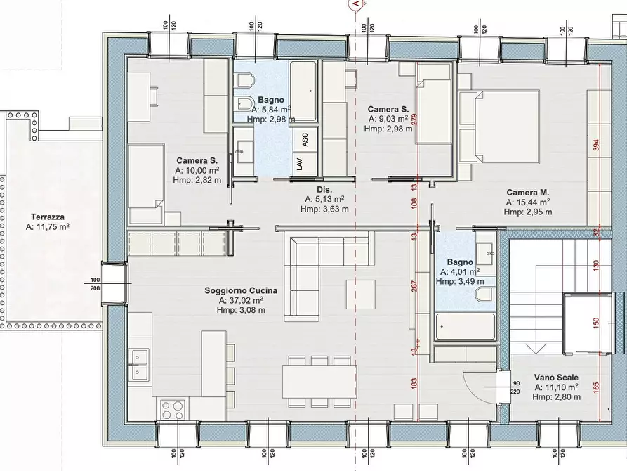 Immagine 7 di Appartamento in vendita  in Via Fermi a Asolo