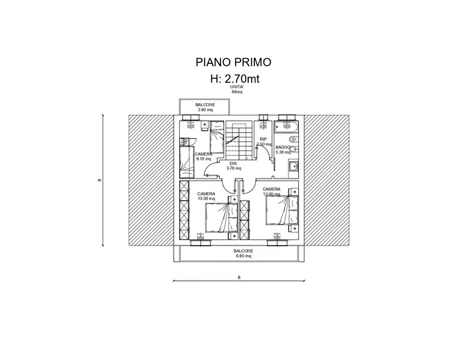 Immagine 7 di Villetta a schiera in vendita  a Monteprandone