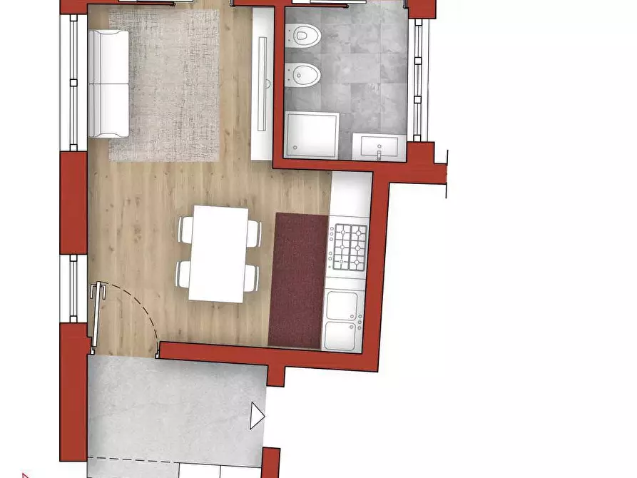 Immagine 7 di Appartamento in vendita  in VIA LICINI CACCIAGUERRA a Lallio