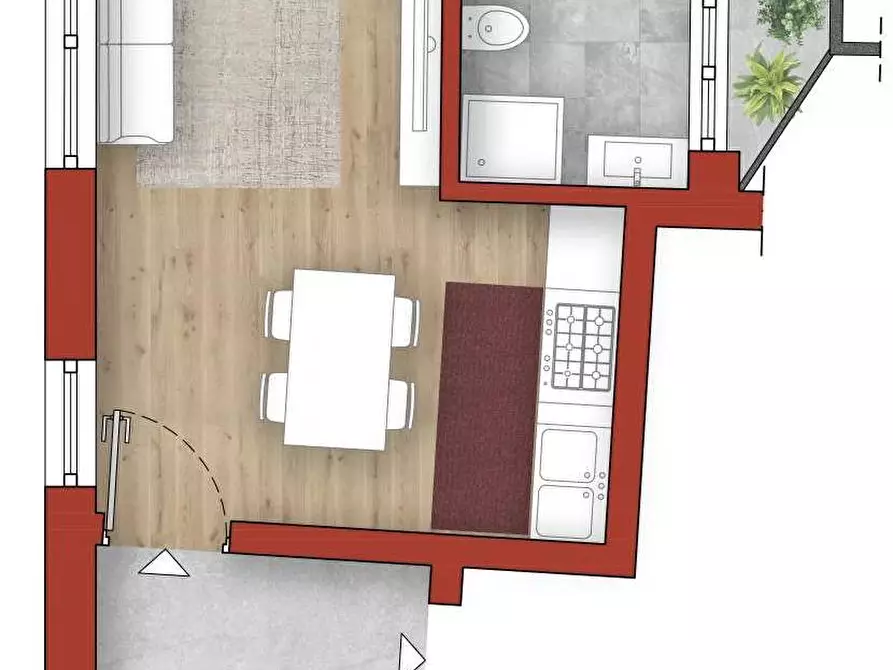 Immagine 9 di Appartamento in vendita  in VIA LICINI CACCIAGUERRA a Lallio