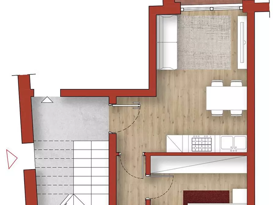 Immagine 8 di Appartamento in vendita  in VIA LICINI CACCIAGUERRA a Lallio