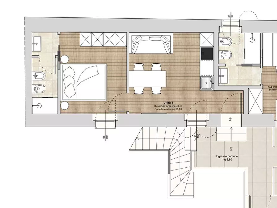Immagine 2 di Appartamento in vendita  in via fratelli rosselli a Grottammare